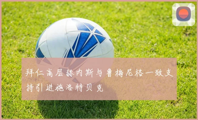 拜仁高层赫内斯与鲁梅尼格一致支持引进施洛特贝克