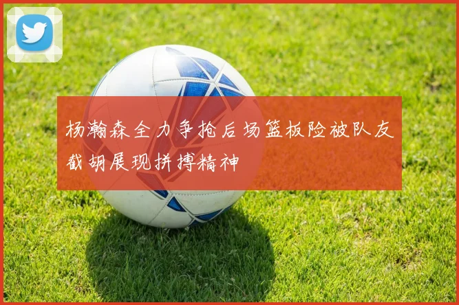 杨瀚森全力争抢后场篮板险被队友截胡展现拼搏精神